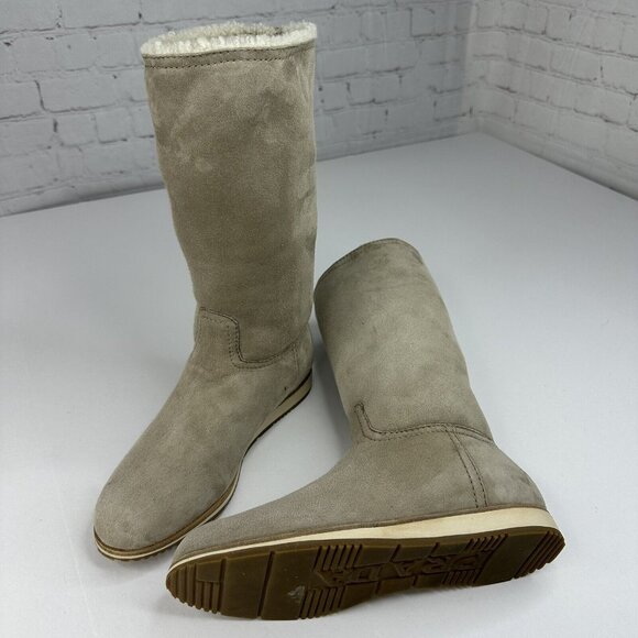 Prada Women's Calzature Donna Montone Fango Suede‎ Sherpa Boots EU 37.5 / US 7 - Picture 1 of 17